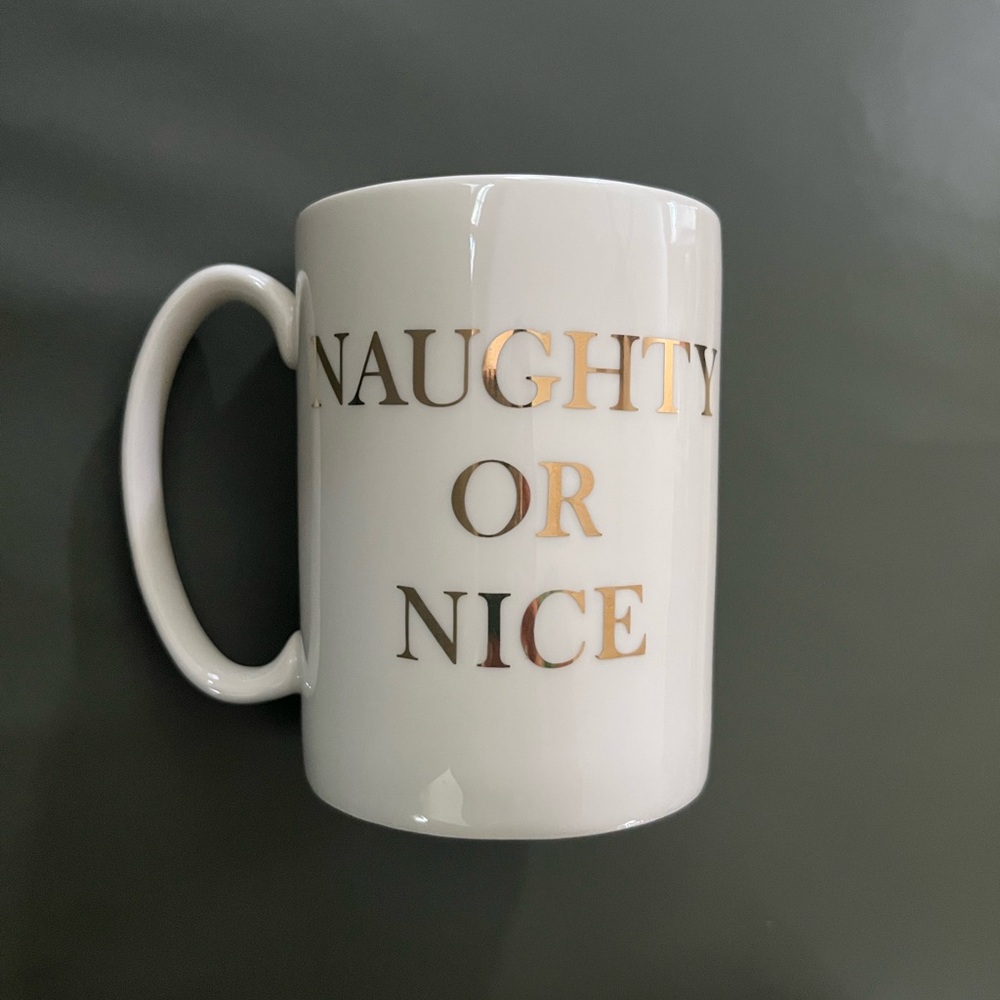 EUC Lenox Santa Mug with Naughty or Nice Design on other side